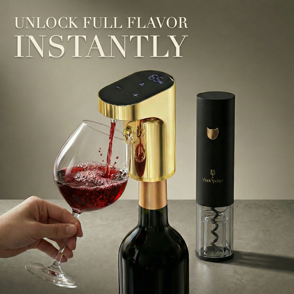 Alto Pour bundle with electric wine opener and foil cutter